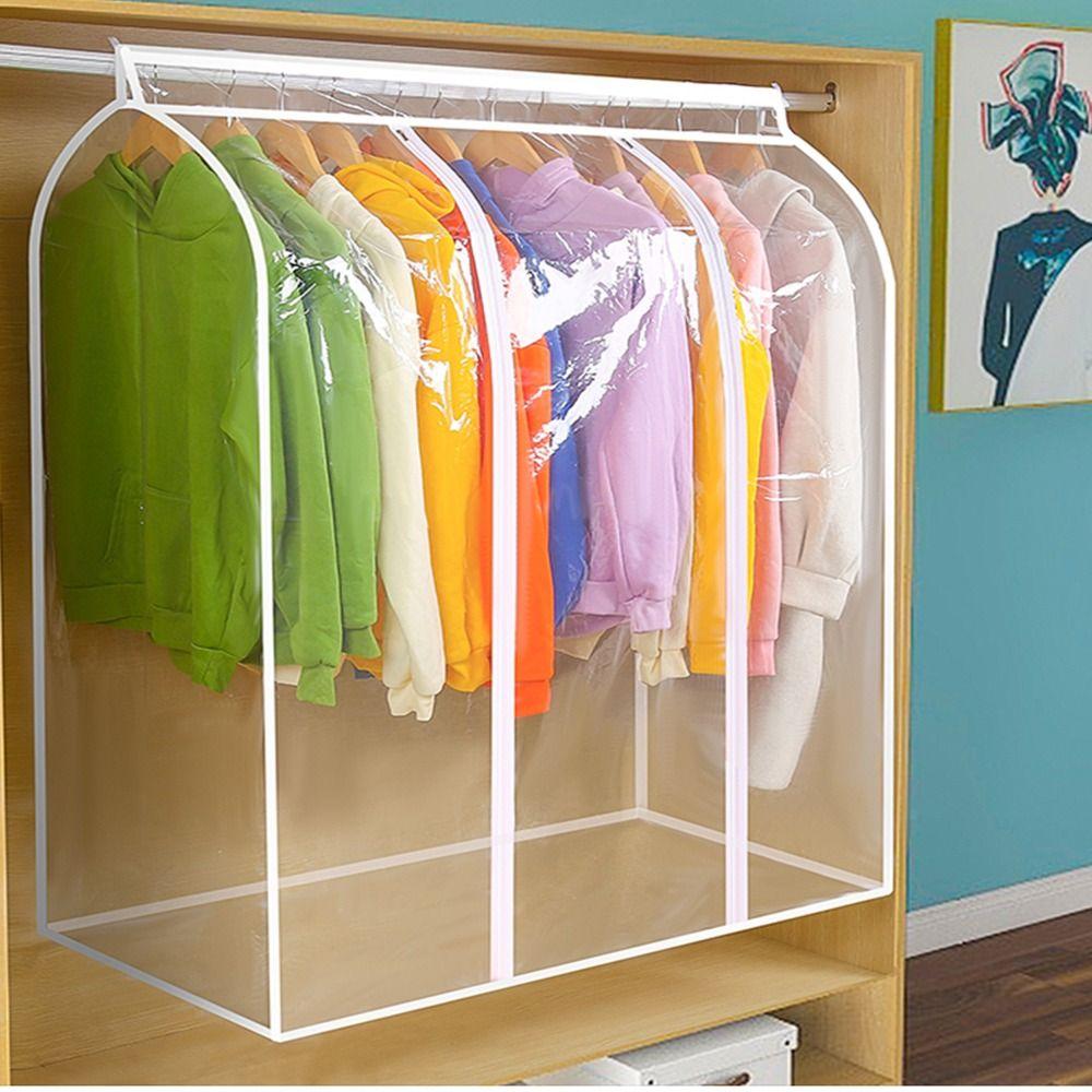Hanging Clothing Dust Cover Waterproof Suit Jacket Protection Dust Cover Durable Clothes Dust Bag