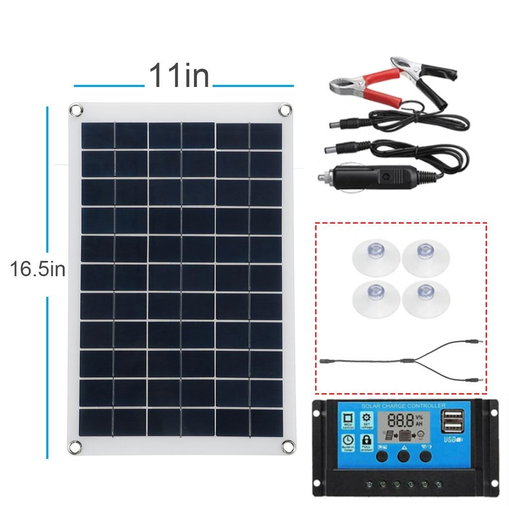 100W 2 in 1 Solar Panel Solar Cells Solar Panel Controller For Car Yacht Battery Boat Charger Outdoor Battery Supply
