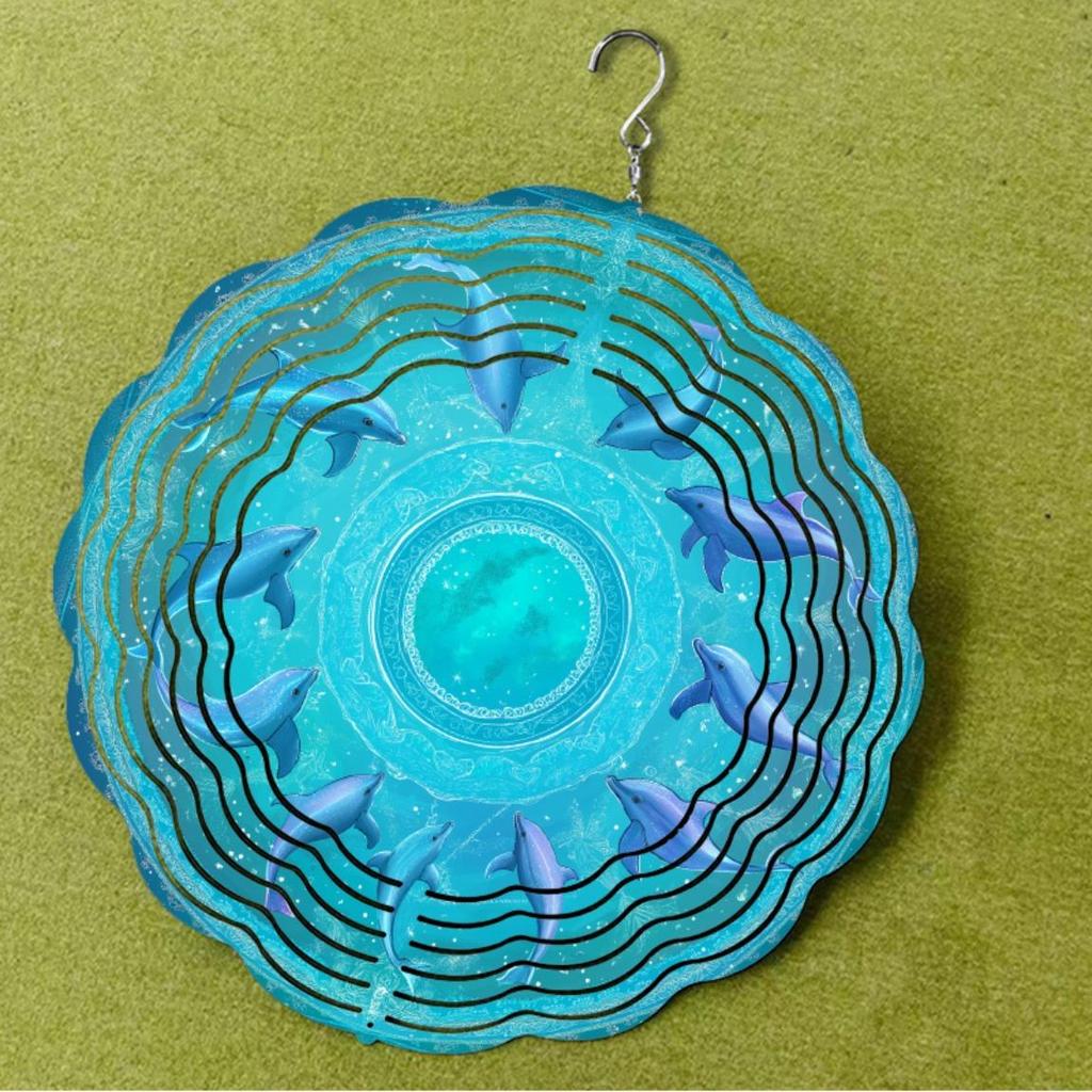 10 Zoll Hängendes Windspiel für Außengartendekor Drehbarer Haken Dynamisches Design Langlebig Ganzjährig Geschenk für Freunde Familie