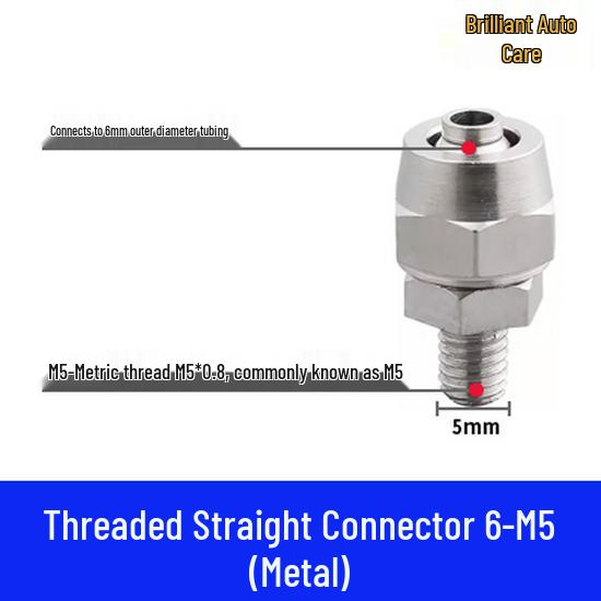 Telescopic Air Hose Set: 8mm/6mm Coil Tube, Scissor Lift Spring, Cylinder Connector Fittings