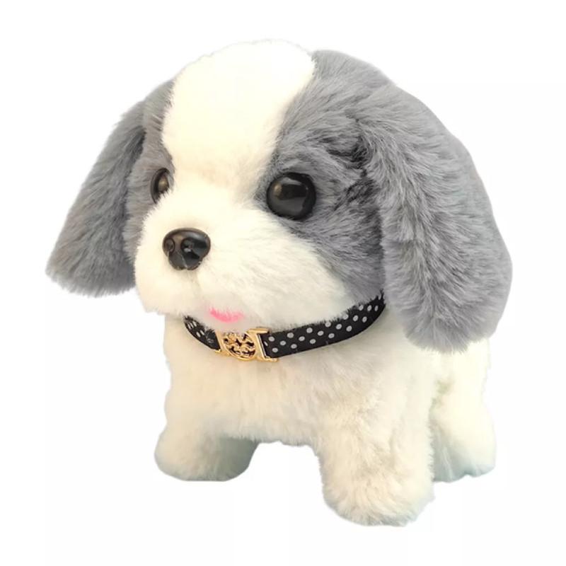 Electronic Robot Dog Walking Barking Tail Wagging Puppy Dog Plush Toy Gift Kids