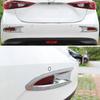 Car ABS Chrome Cover Trim Back Tail Rear Fog Light Lamp Frame Stick Panel For Mazda 3 Mazda3 Axela M3 2014 2015 2016 2017