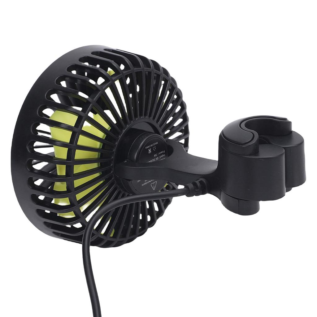 Car Rear Seat Fan USB Powered 3 Wind Speed 360 Deg Rotatable Quiet Portable Vehicle Cooling Fan for Cars SUV Motorhomes