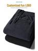 Men's Large Corduroy Warm Winter Casual Straight-Leg Pants with Velvet Lining