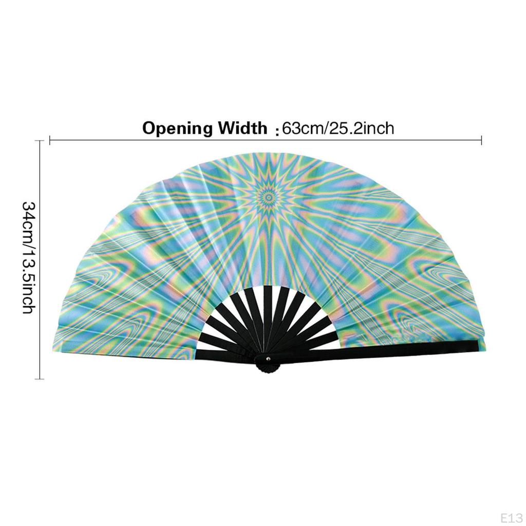 Foldable Hand Fan Bamboo Frame for Festival Wedding Birthday