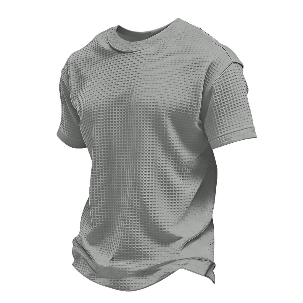 Men's Casual Round Neck Lightweight Breathable Short-Sleeve Top