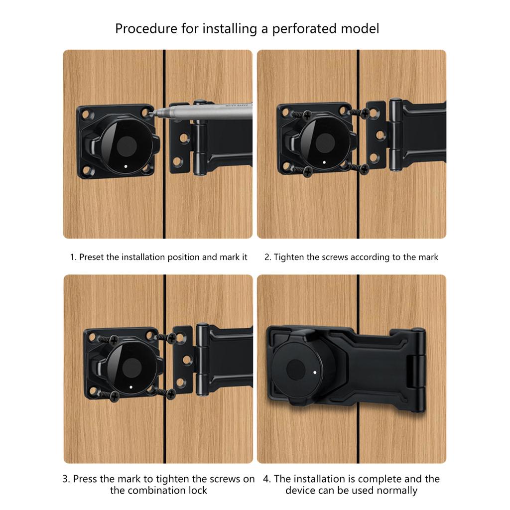 4inch Lock Combination Lock for Secure Cabinet Door Twist Knob Hasp Latches with Code Cabinet Safety Locks for Kitchen