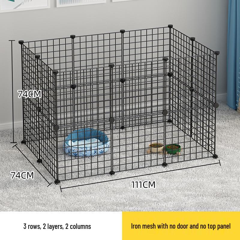 Indoor Pet Fence: Dog and Cat Barrier Gate with Iron Mesh for Anti-Escape and Isolation