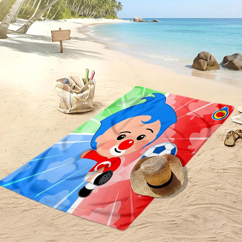 El Payaso Plim Plim Beach Towel, Soft Absorbent Quick‑Dry Towel for Beach Pool Swimming Travel Home