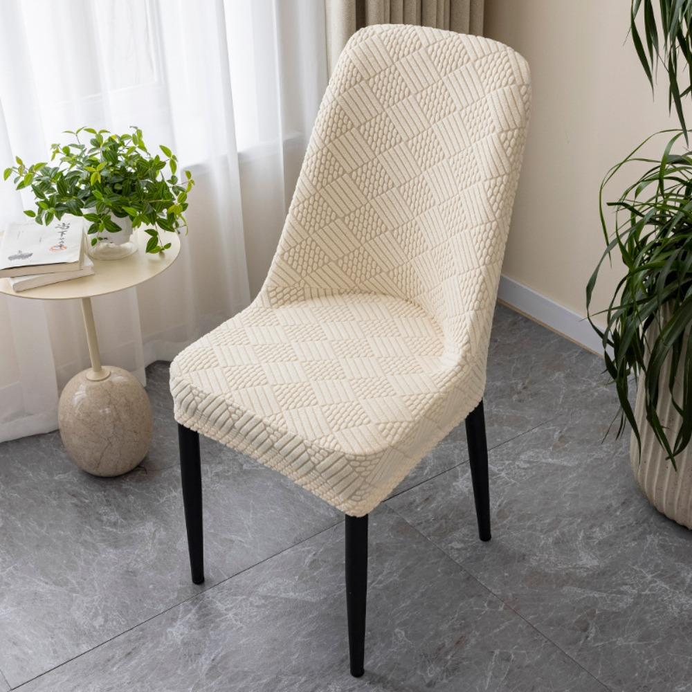 Elastic Half Round Dining Chair Cover Large Arc Universal Seat Back Cushion Set for Home Use