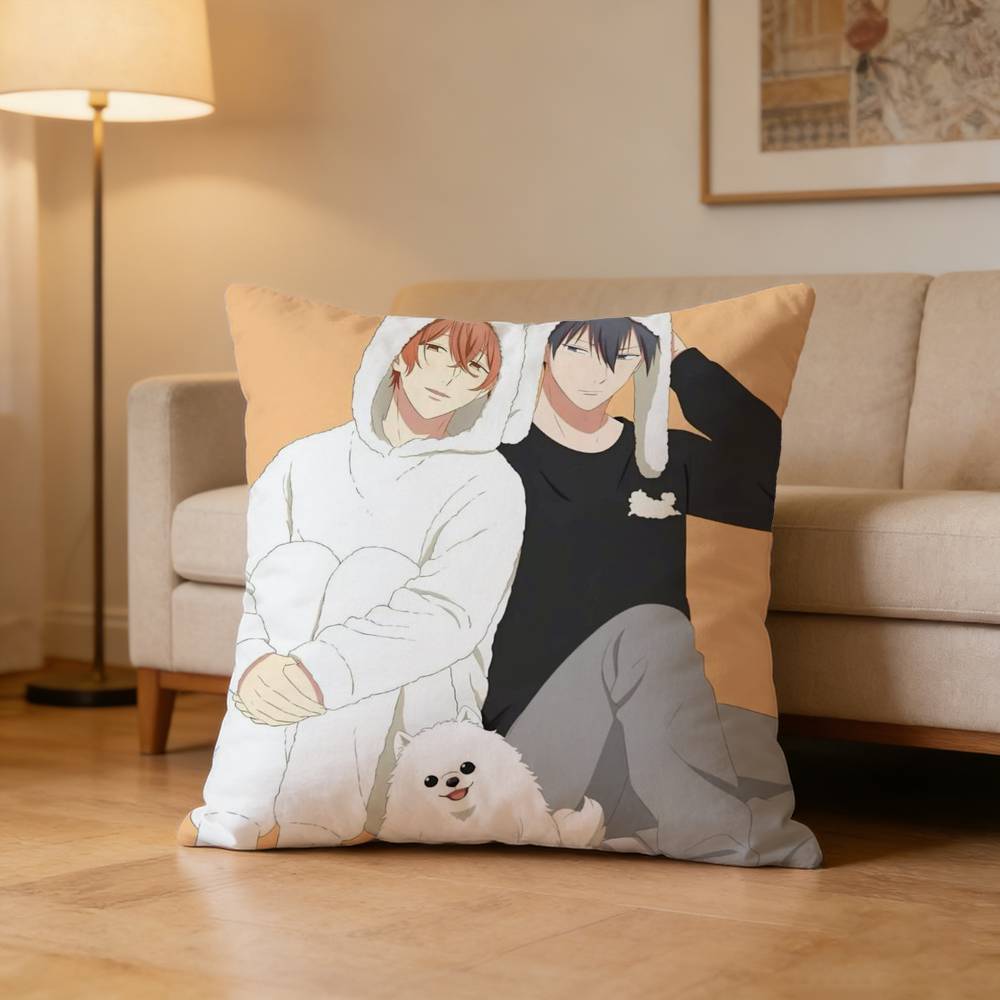 Japanses Cartoon Given Pillow Case For Sofa Living Room Home Office Decor Protective Cover