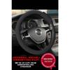 Premium Luxury Snap-on Steering Wheel Cover Odorless 38-40 Cm, Black Artificial Leather, Snap-on Steering Wheel Cover,
