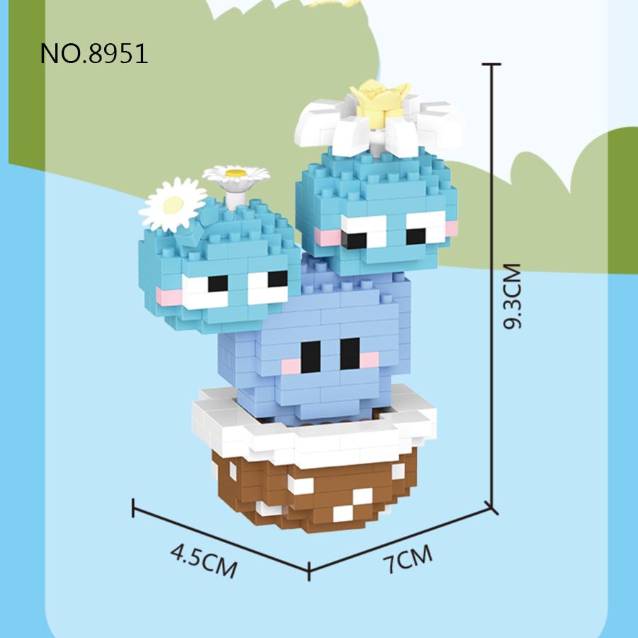 

DIY Mini Potted Cactus Building Block Sets Potted Plant Garden Toys Children Assembly Toys Creative Decor No box