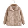 Women Autumn Winter Simple Light Warm Jacket Loose Long Sleeve Female Cotton Padded Coat Overcoat