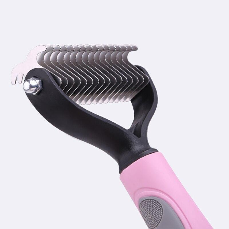 Comb Hair Remover Cat Comb for Long Hair Curly Dogs Cats Removal Undercoat Pet Brush Rake Pet Dog Dematting Brush Dog Supplies
