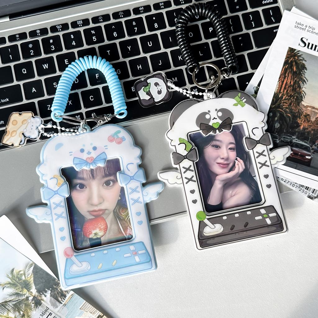 Cute Animals Card PC Holders Cartoon 3inch Idol Photcards Protective Sleeves ID Cards Badge Cover Kawaii Bag Keychain Pendant