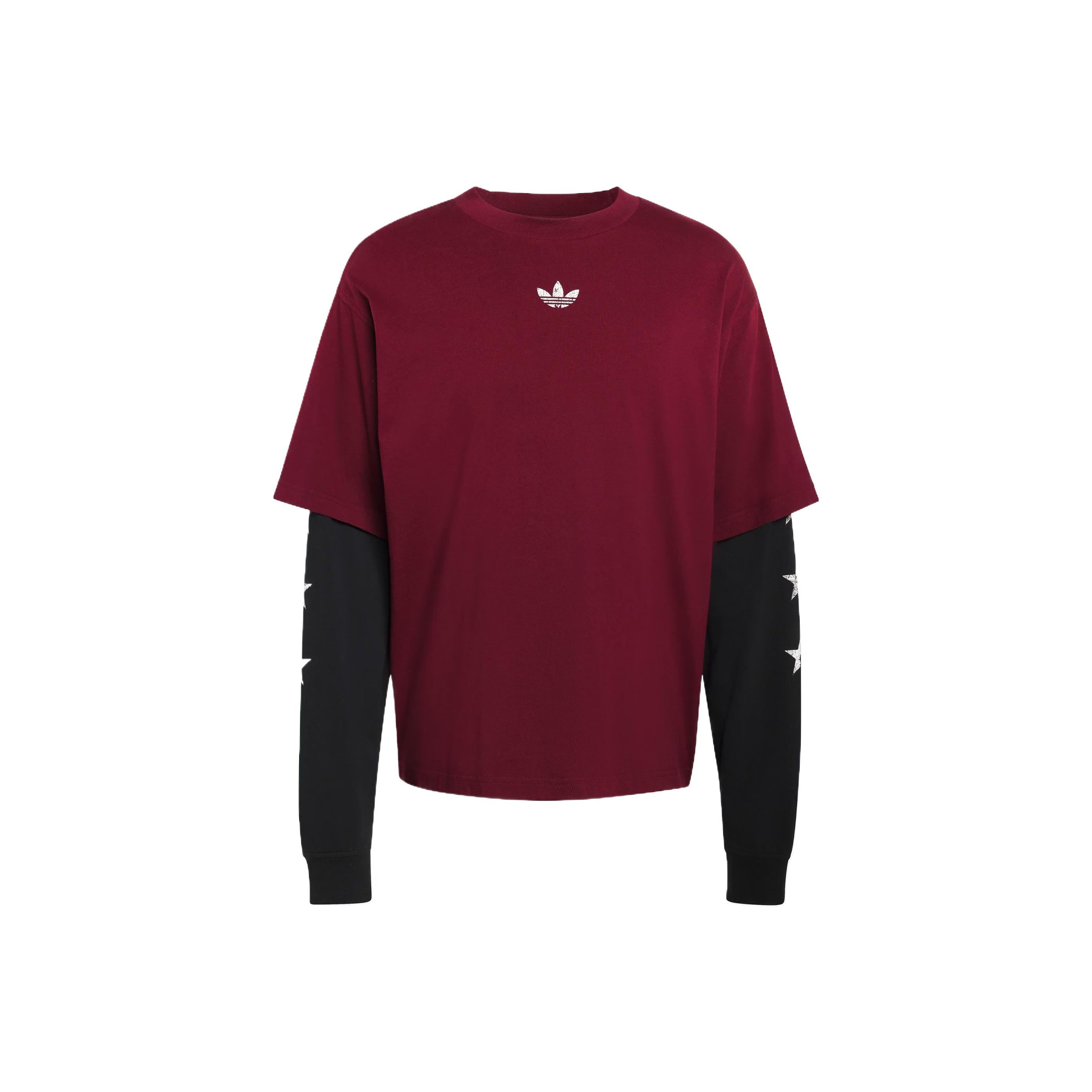 

Adidas Originals Dept. Graphic Double Crew Neck Long Sleeve Loose T-Shirt Men Tops KF1869 M