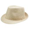 Linen Rolled-Brimmed Jazz Hat Summer British Retro Small Top Hat Outdoor Sun Hat