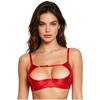 1/4 Cup Push-up Underwire Shelf Bra Satin Hollow Out Adjustable Straps Balconette Bralette for Women Lingerie Sleepwear