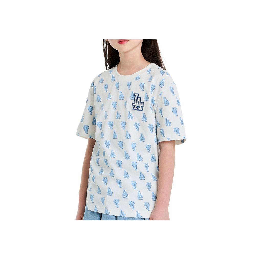 New MLB MONOGRAM Collection Los Angeles Dodgers T Shirt Cream Kids' 7ATSM1153-07IVS