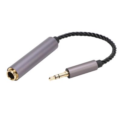 Cavo Adattatore Femmina 6,35 mm a Maschio 3,5 mm Professionale Adattatore Audio Stereo da 14 Pollici a 18 Pollici