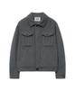 West Grand Boulevard Haver Balmacaan Felted Wool Short Coat Grey