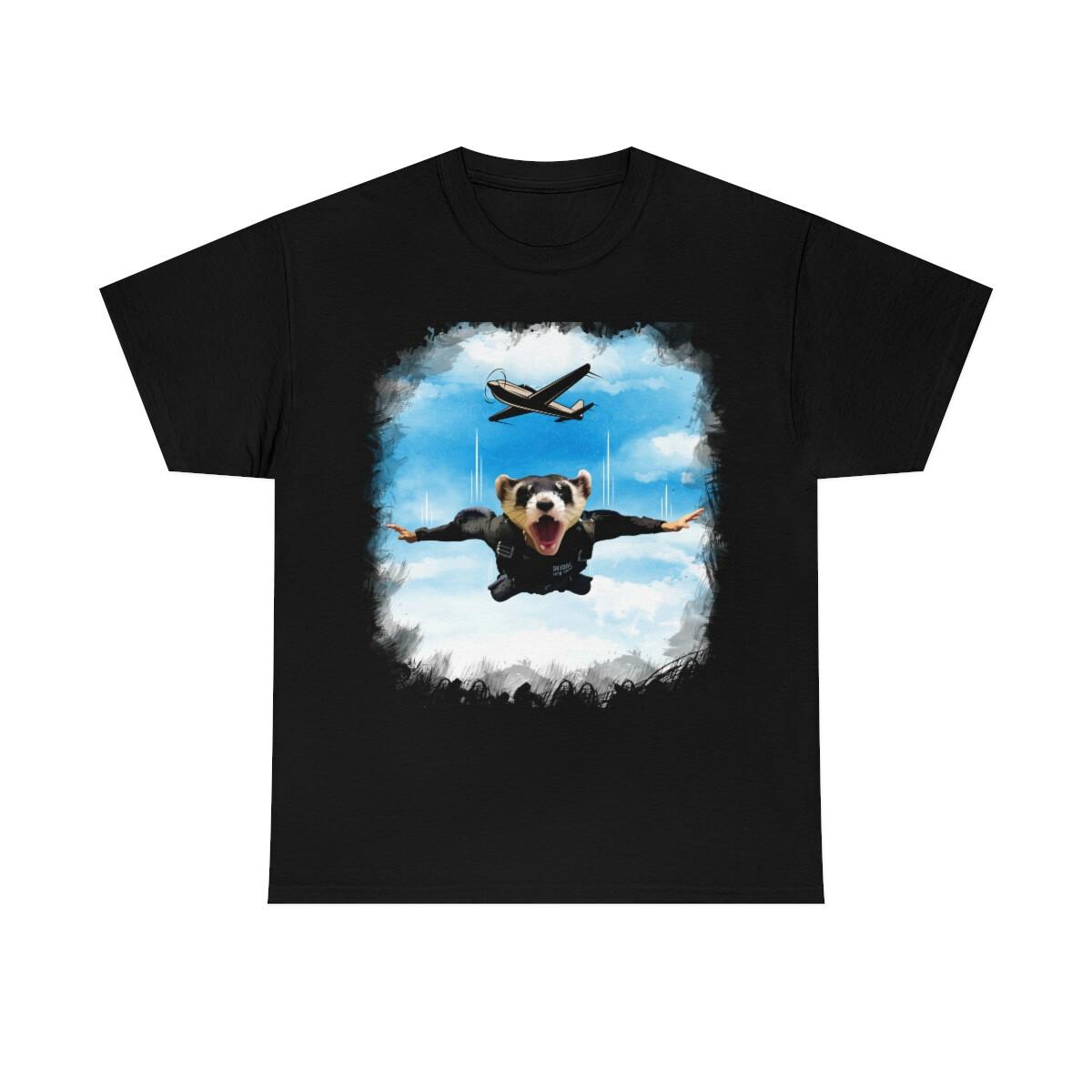 Ferrett Skydiving Murrr Funny T-Shirt XXXXL
