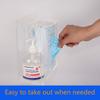 Acrylic Two Compartment Mask Dispenser Box With Hand Stand Transparent Hygiene Station