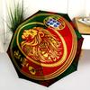 Royal Emblem Checkerboard Background Folding umbrella Umbrella travel light Umbrella Sun umbrella