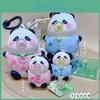 Wear Pandas Clothes Blow Bubbles Keychain Animal Keyring Backpack Gift Pendant