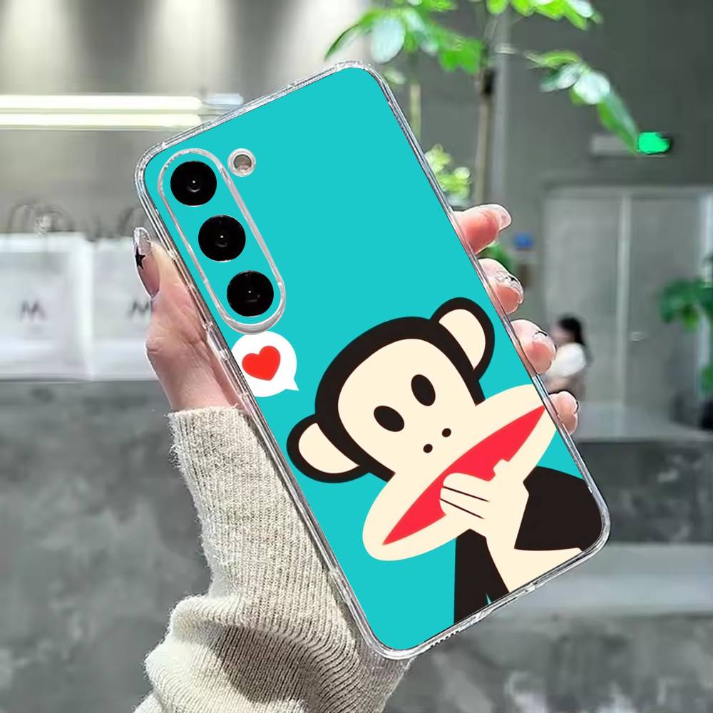 Cute Fun American Brand P-Paul Frank Phone Case For Samsung Galaxy A91,80,73,72 ,71,53,52,32 ,31,22,21s,20,Transparent Case