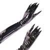 Fashionable Women's Patent Leather Gloves Glossy Long Nail Claw Witch Gloves for Roleplaying Game and Theme Occasion