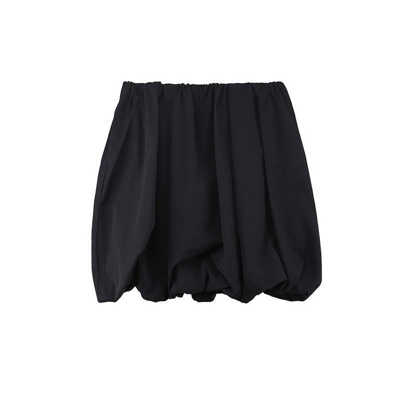 

Юбка-тюльпан с завышенной талией MIND 2025 – корейский стиль, универсальная летняя короткая юбка T269 Medium чёрный