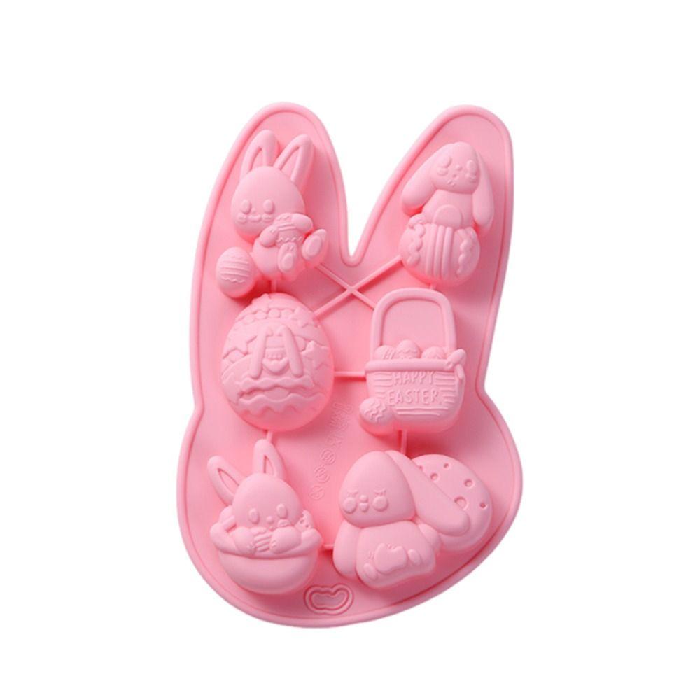 DIY Eiform Oster-Eierform Hase Backwerkzeug Silikon-Kuchenform Handgemachte Süßigkeitenform Ostern