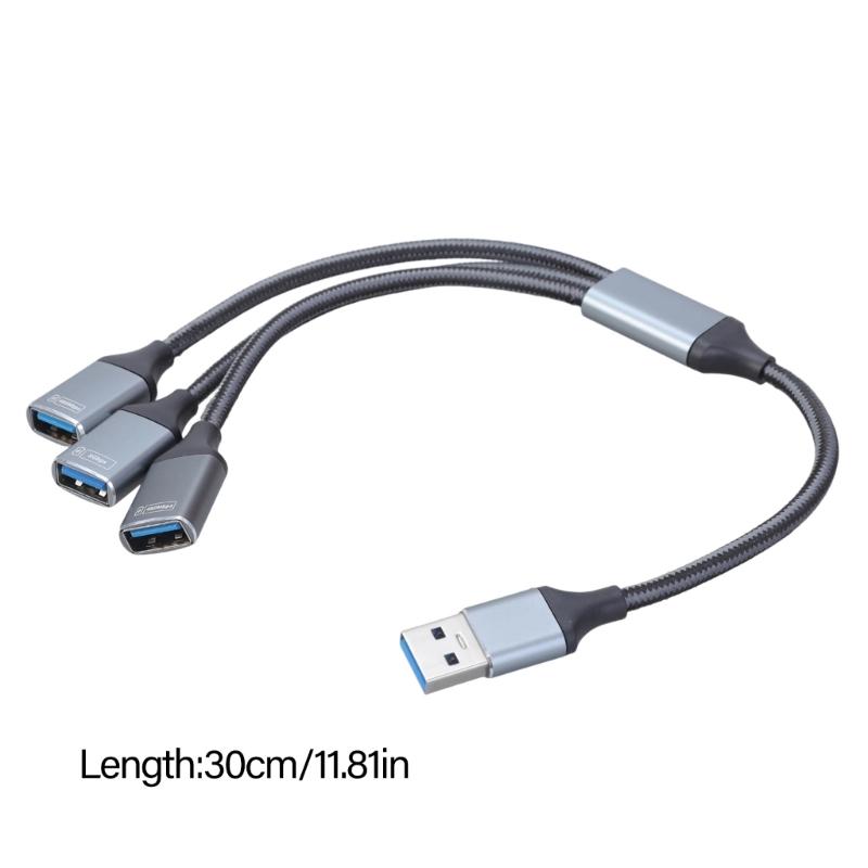 USB Male Adapter Cable with 1xUSB3.0 and 2xUSB2.0 Port Splitter for Laptop TV PowerBank Mouse