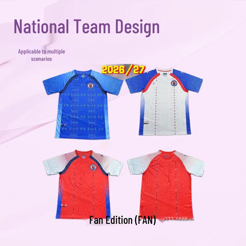Haiti National Team 2026-27 Football Jersey - Home, Away & Third Kit (Fan Version) XL