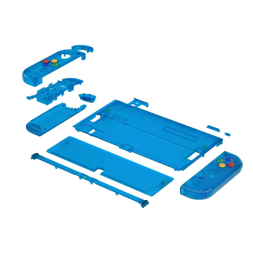 Not the Main Body eXtremeRate Switch Switch Compatible with OLED Joycon Handheld Controller Clear Material Back Plate PC Switch Compatible with Switch