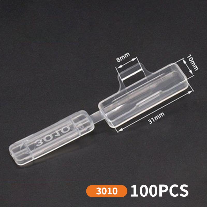 

New 100pcs Cable Label Tag Box Transparent Plastic Cable Tie Marker Wire Sign Name Holder Display Identification Seal Case