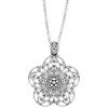 Collana con Ciondolo Loto Etnico Vintage - Gioiello Floreale da Donna Regalo