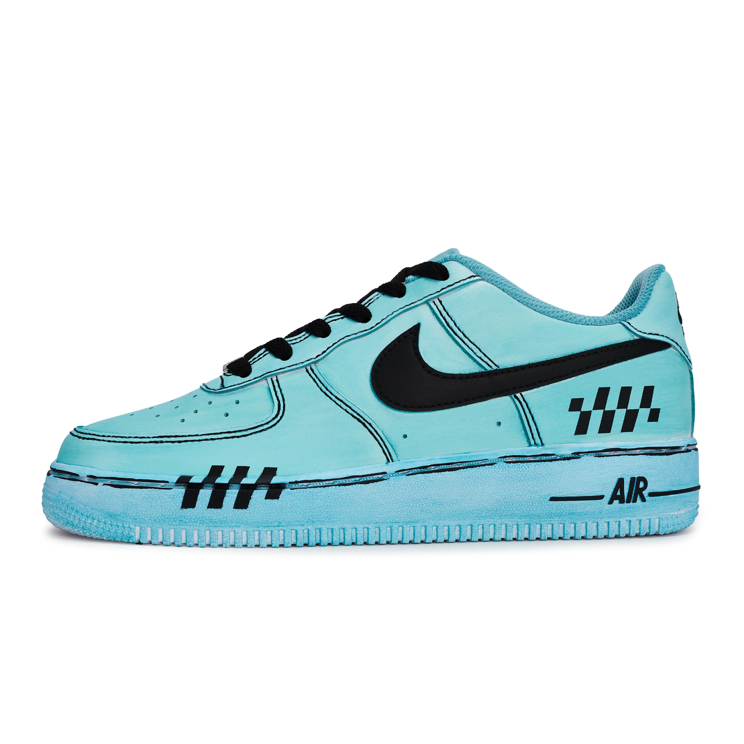 

Nike Air Force 1 Skateboard Shoes Unisex Low top Black/Yellow/Blue CW2288-111(Team1189-) 38