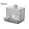 Jewelry Storage Box with Bamboo Lid Dustproof Moisture Resistant Clear Transparent Acrylic Case Container Cotton Swabs Dental Floss Organizer
