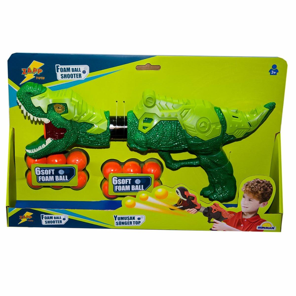 

3620 SURAT-ZAP-Gun Throwing Dinosaur 12 Ball 2 Color - Sunman