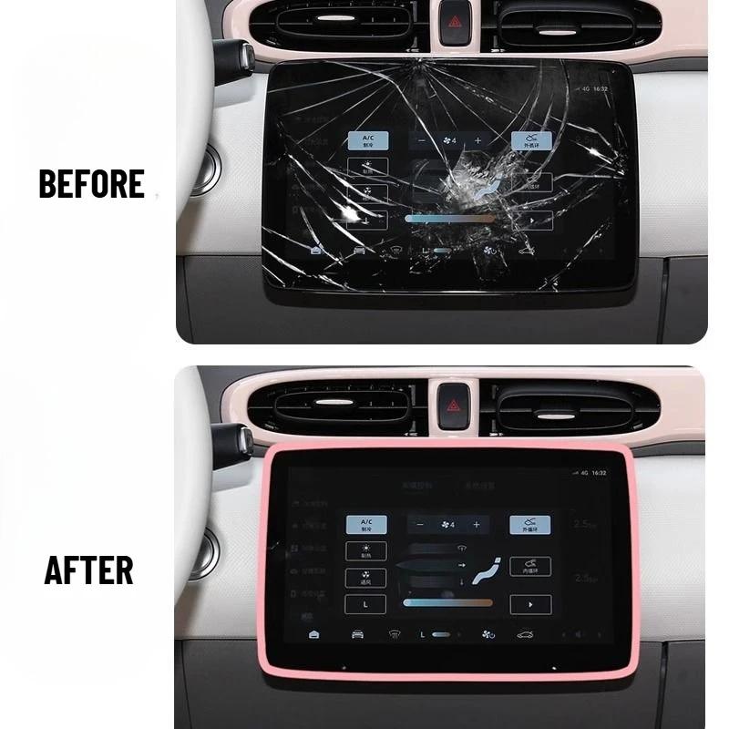 For Leapmotor T03 2024 2025 Screen Silicone Protective Frame Edge Cover Central Control Display Screen Protector Accessories