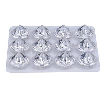 12 Pièces Glaçons LED Colorés à Capteur Liquide Décoration de Fête Glace Sept Couleurs (En forme de cœur)