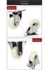 304 Stainless Steel Medium Duty Caster Wheels - 3, 4, 5 Inch Rustproof, Corrosion & Wear Resistant Nylon