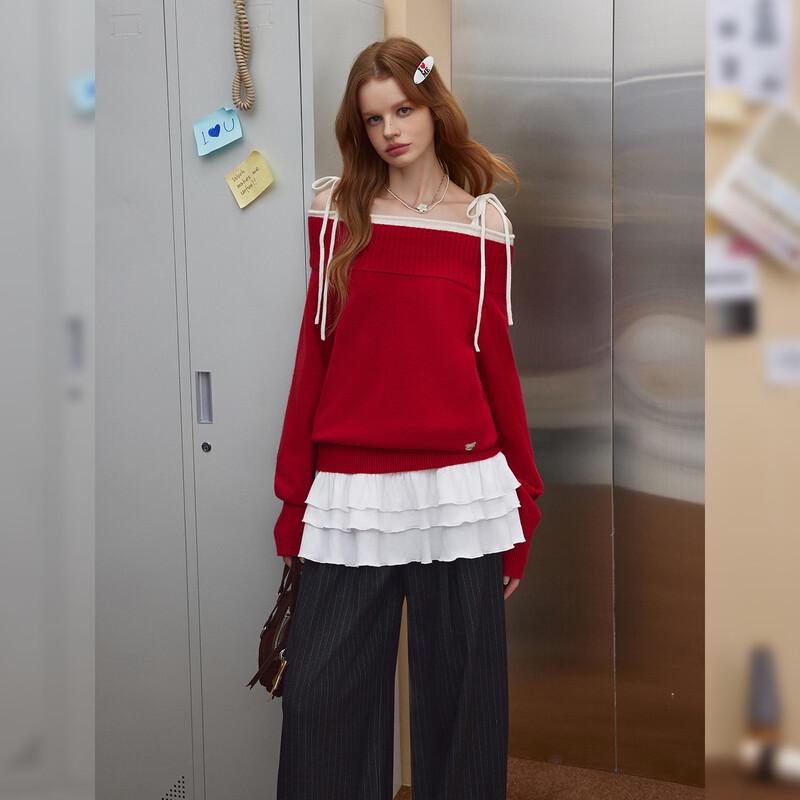 unifree Sweet Ruffle Layered Camisole Top