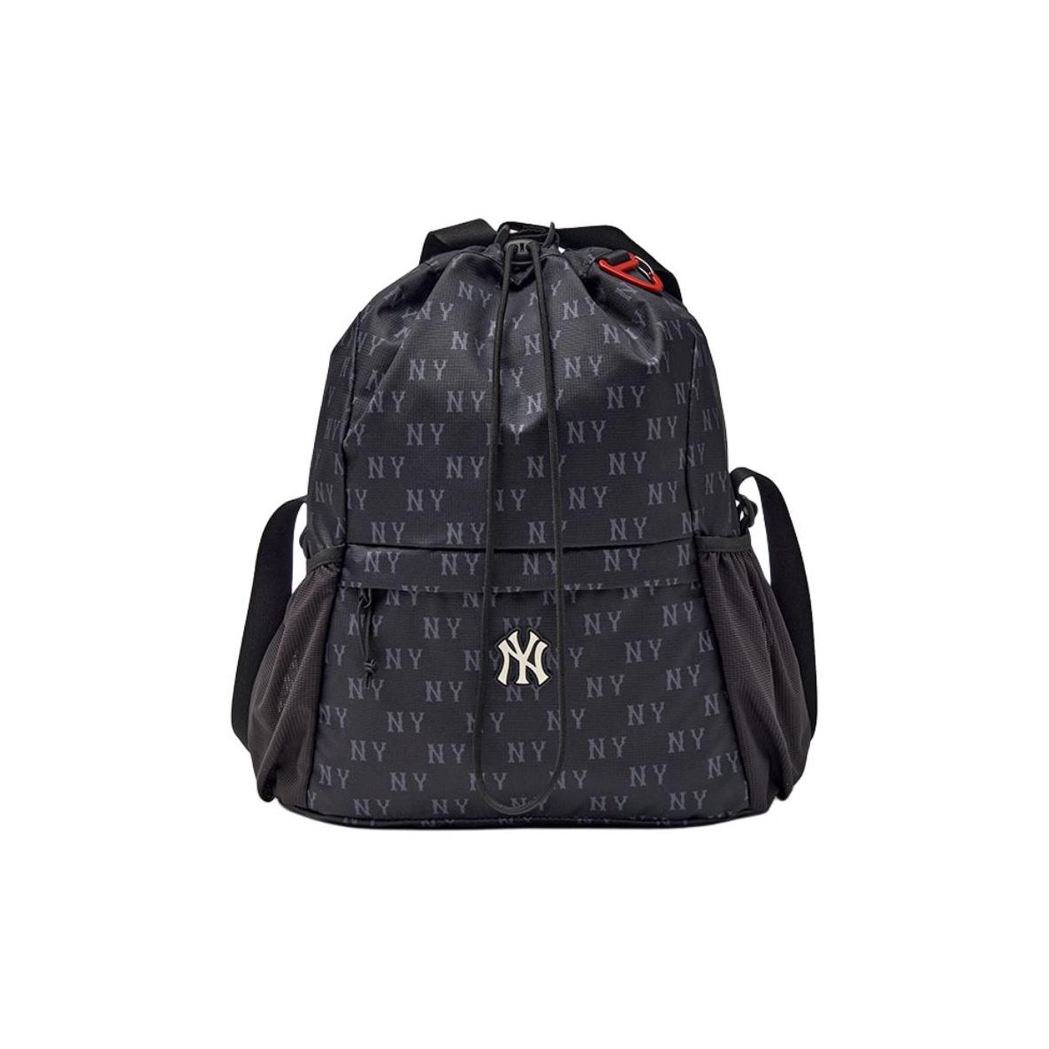 

MLB New York Yankees 25FW All Over Print Drawstring Polyester Backpack Unisex Backpack Black 3ABKM045N Black