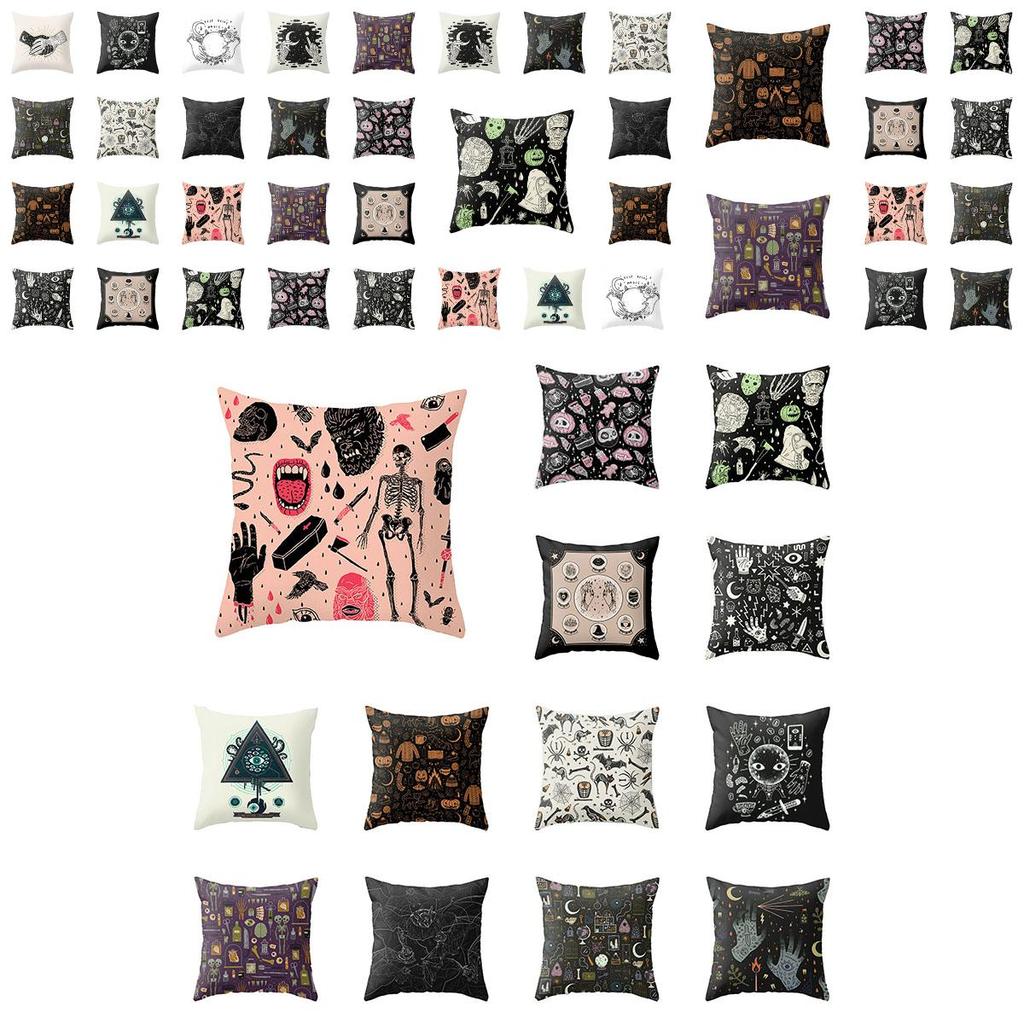 Fronha de Almofada com Estampa de Halloween Super Macia Ideal para Decoração de Casa e Presentes