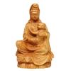 dsdsad Wooden Buddha Statue, Seated Mother Kannon (10cm high x 5.5cm wide) - Prayers for safe childbirth, guardian deity for child-rearing, and