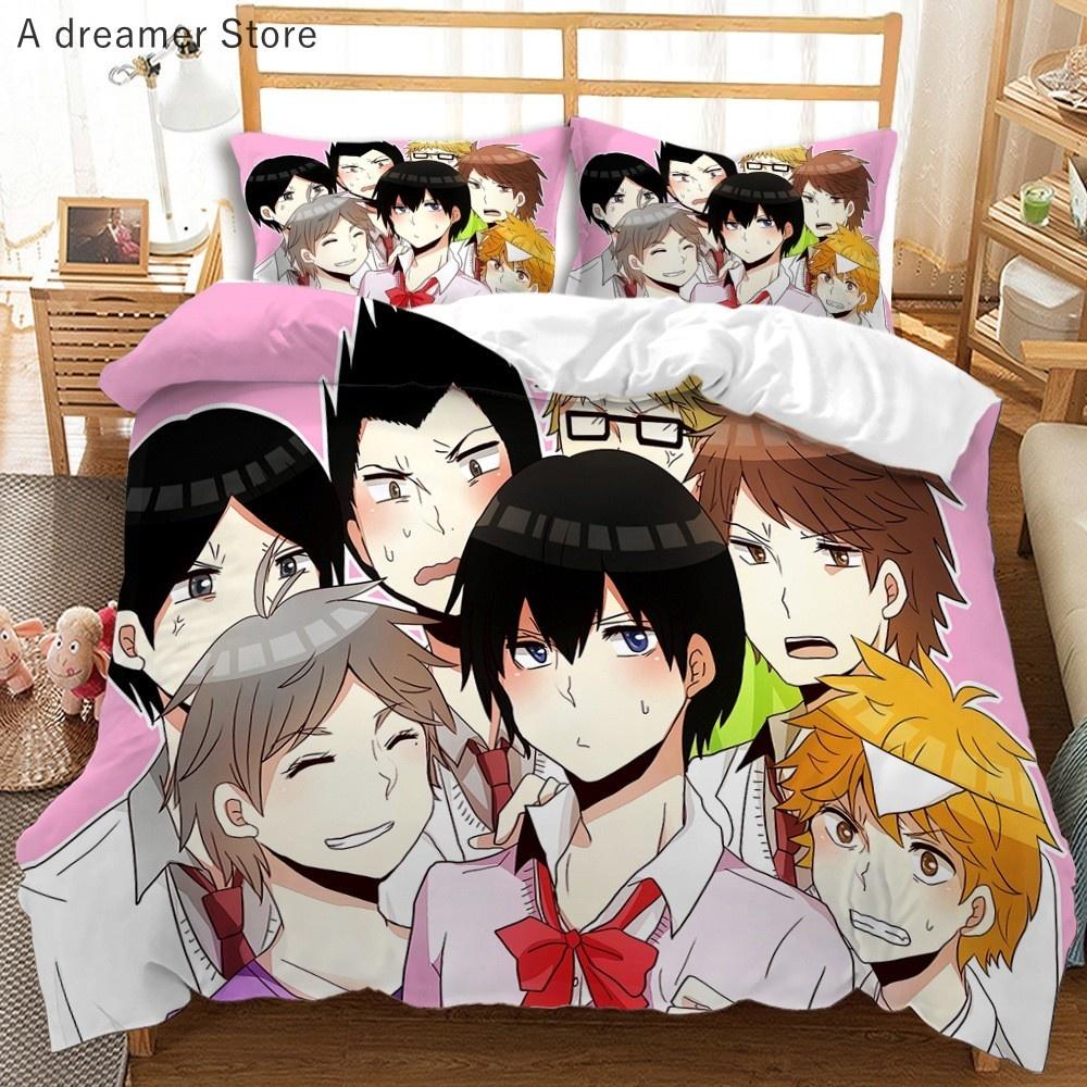 Haikyuu Bedding Set 3D Printed Volleyball Boys Cartoon Anime Duvet Covers Set Luxury Bedclothes For Kids Gift Decor Home